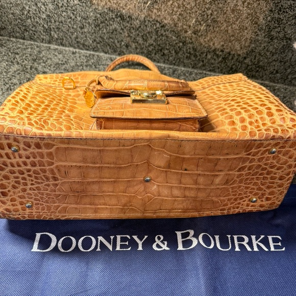 Dooney & Bourke Brown Croc-Embossed Tote - Picture 5 of 5